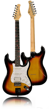 FG-200D Electric Guitar with Built-in Chords & Scales - Sunburst